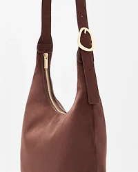 Faux Suede Shoulder Bag
