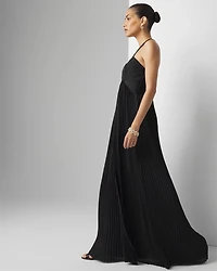 Beaded Halter Maxi Gown