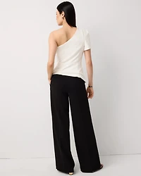 Knit Crepe Pull-On Wide Leg Pant