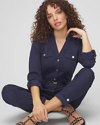 Long Sleeve Utility Jumpsuit