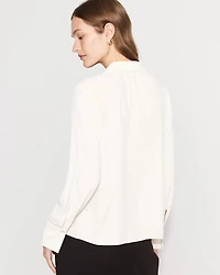 Tie-Detail Crepe Blouse