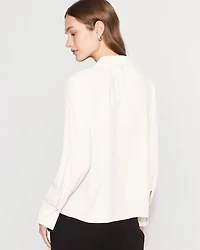 Tie-Detail Crepe Blouse