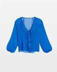 Ruffle Front Blouse