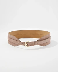 Faux Suede Wide Belt