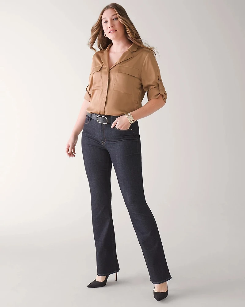 High-Rise Skinny Flare Jeans