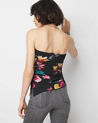 Printed Crepe Bustier