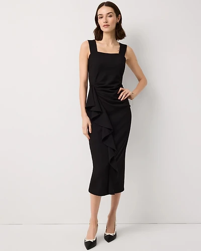 Square Neck Midi Dress