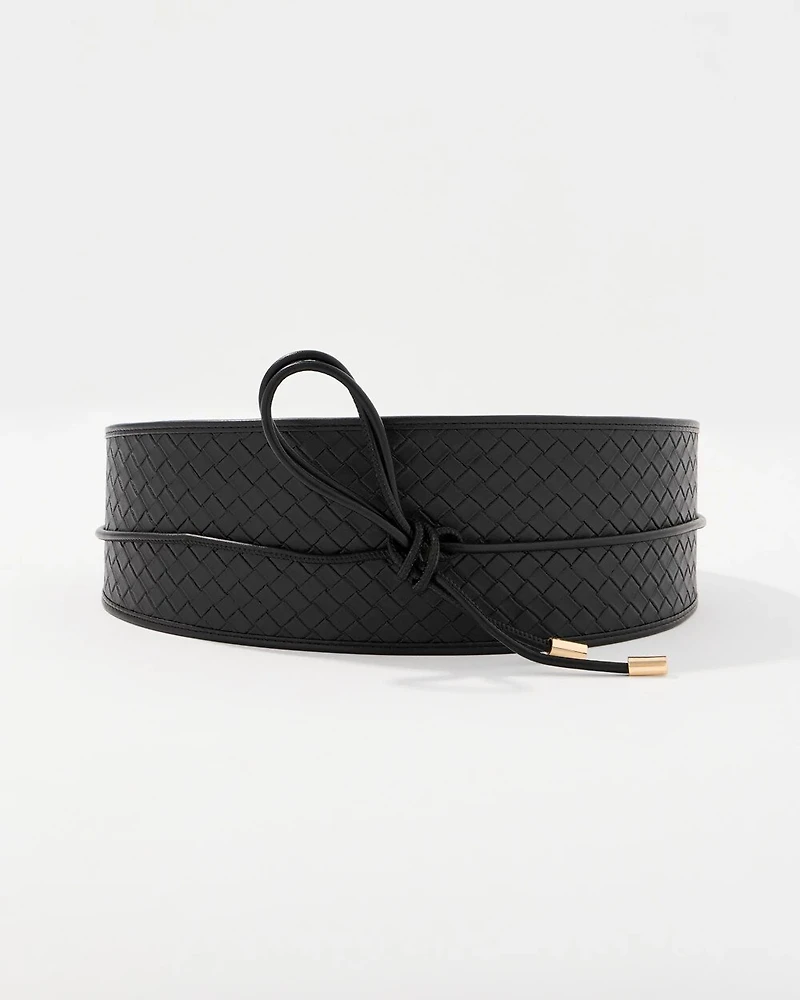 Faux Leather Obi Waist Belt