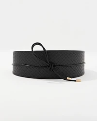 Faux Leather Obi Waist Belt
