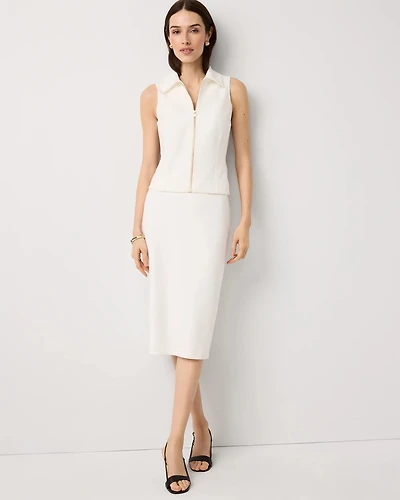 Knit Crepe Pencil Skirt