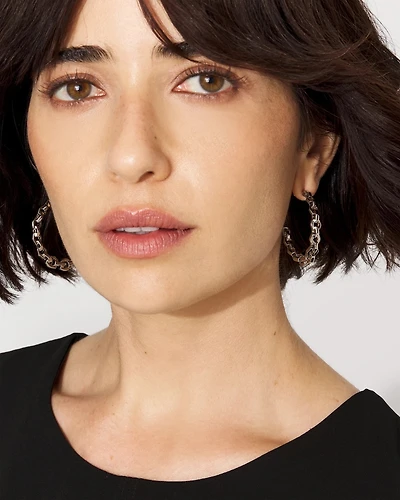 Geometric Links Hoop Earrings