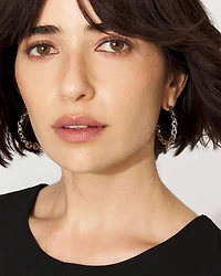 Geometric Links Hoop Earrings