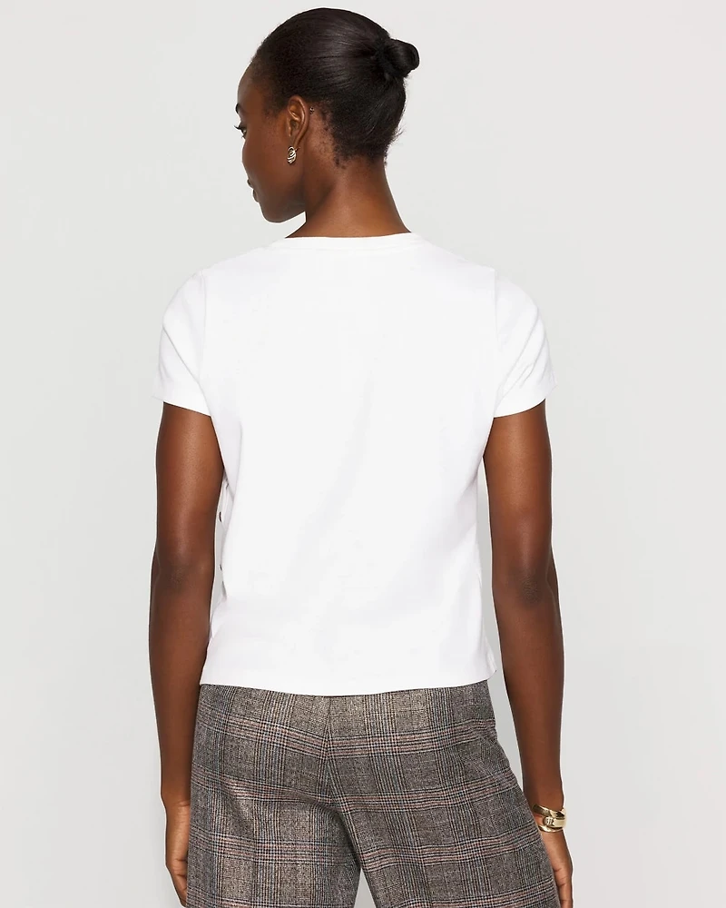 Side Button Tee