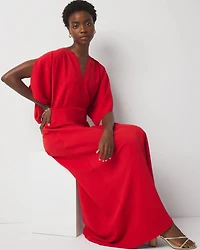 Petite Kimono Sleeve Crepe Gown