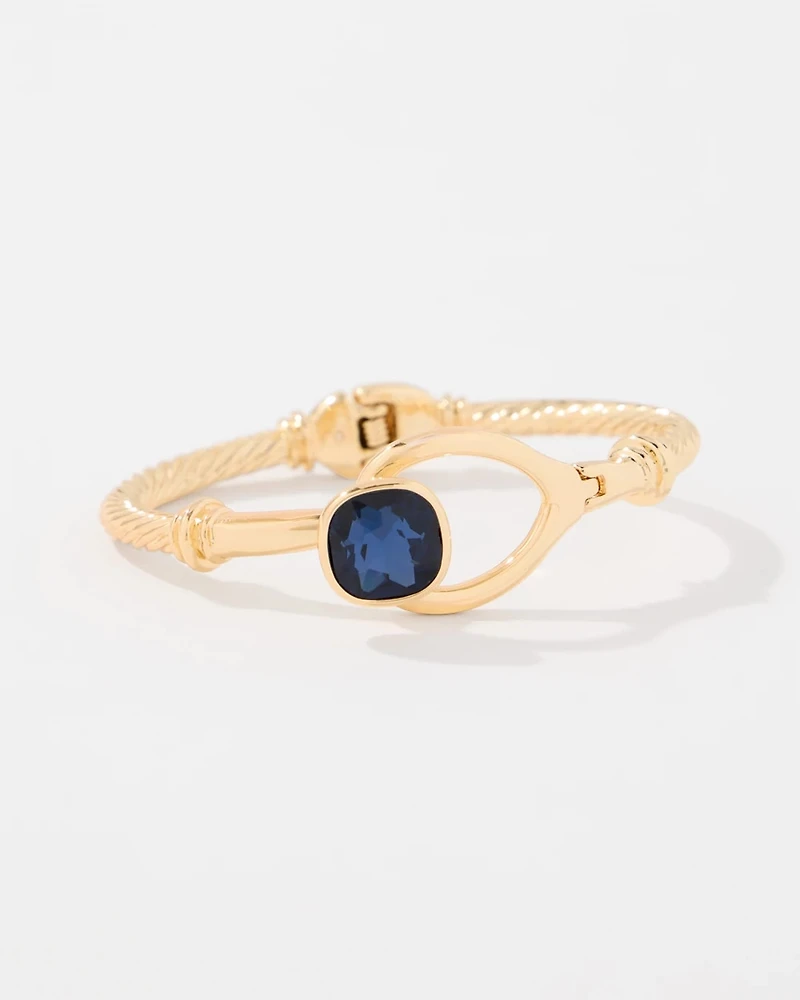 Colored Glass Hinge Bracelet