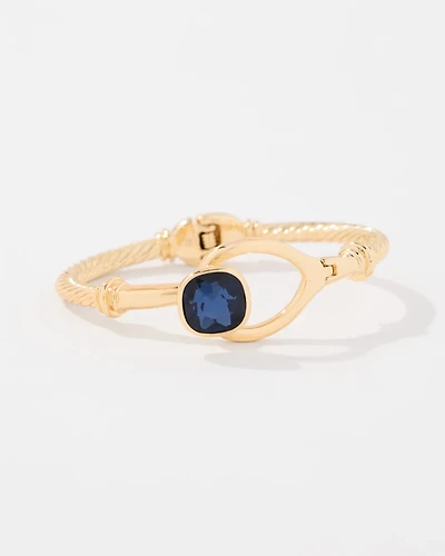 Colored Glass Hinge Bracelet
