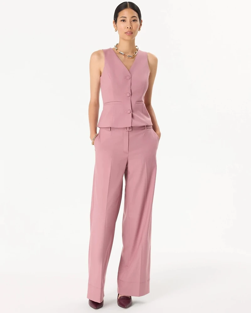 Belted High-Rise Wide Leg Pant