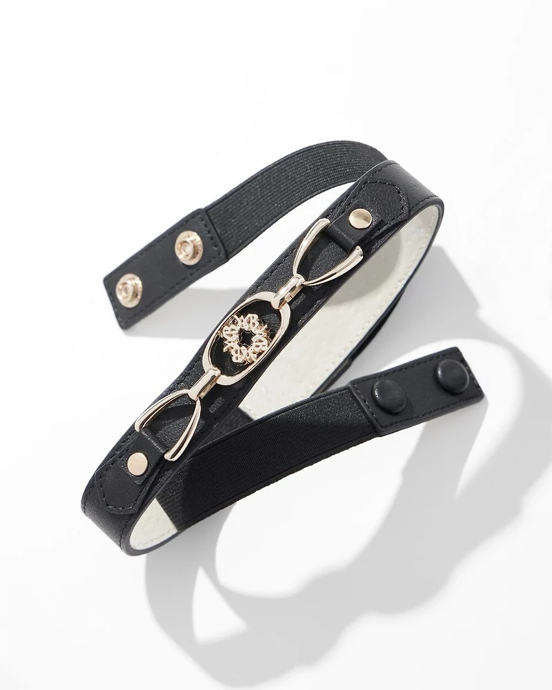 Horsebit Skinny Stretch Belt