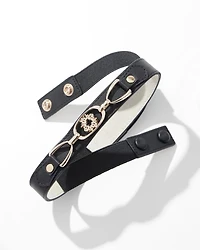 Horsebit Skinny Stretch Belt