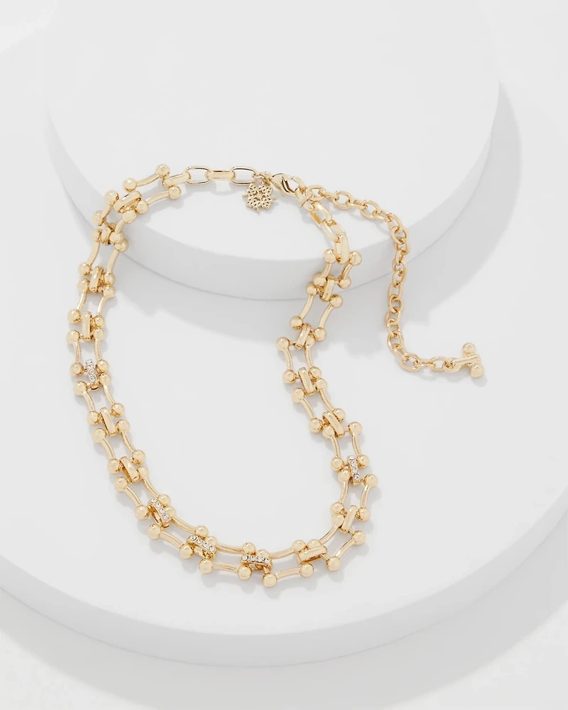 Pavé Links Short Necklace