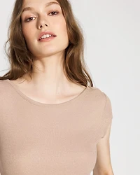 WHBM FORME™ Ribbed Stretch Metallic Tee