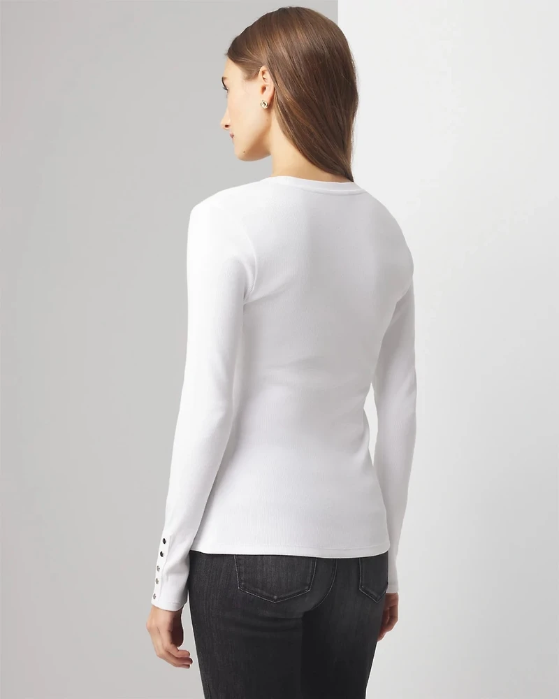 Long Sleeve Ribbed Tee