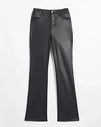 High Rise Coated Bootcut Jeans