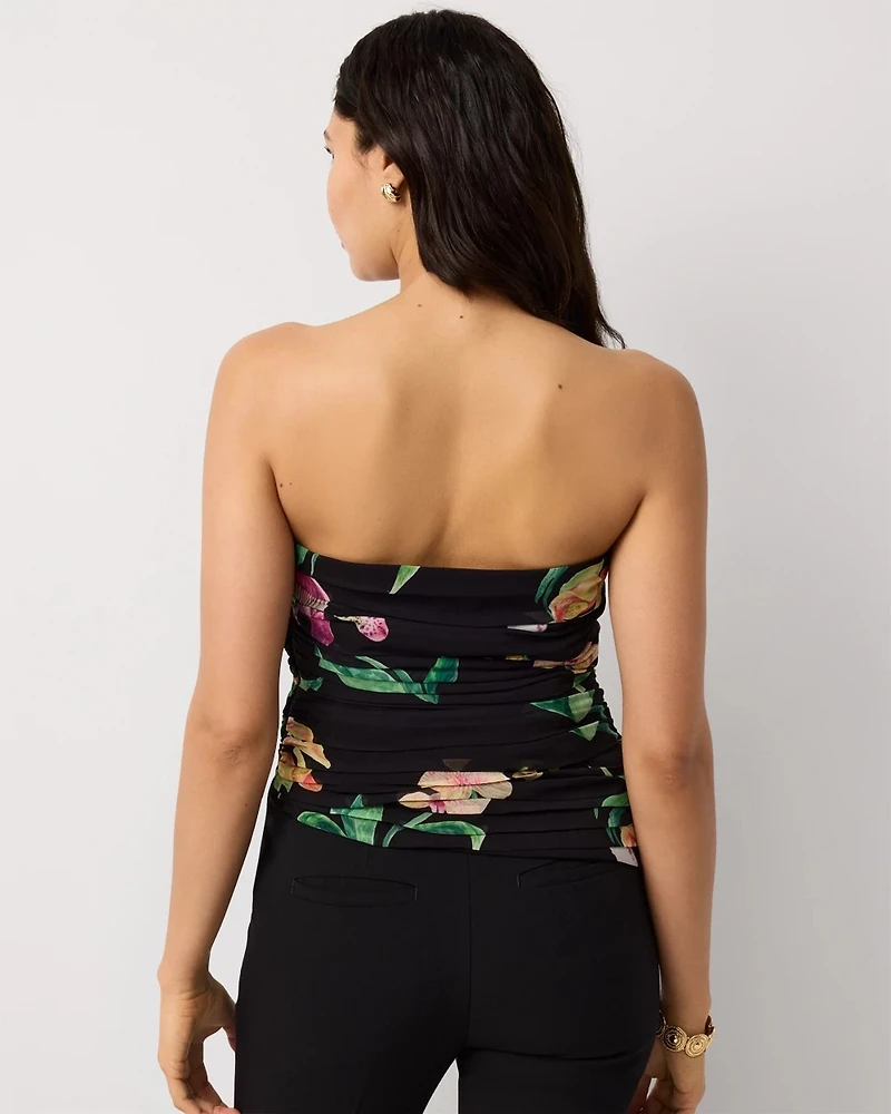 Draped Chiffon Bustier