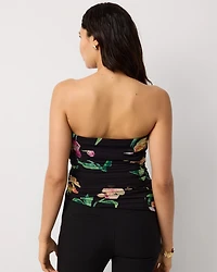 Draped Chiffon Bustier