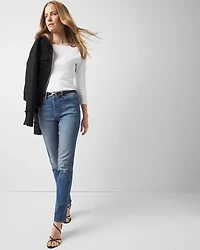 WHBM FORME™  Ribbed Stretch Boatneck Top