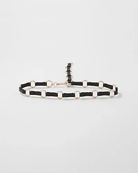 Faux Leather Adjustable Chain Belt