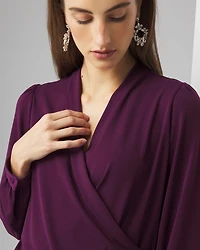 Surplice Knit Blouse