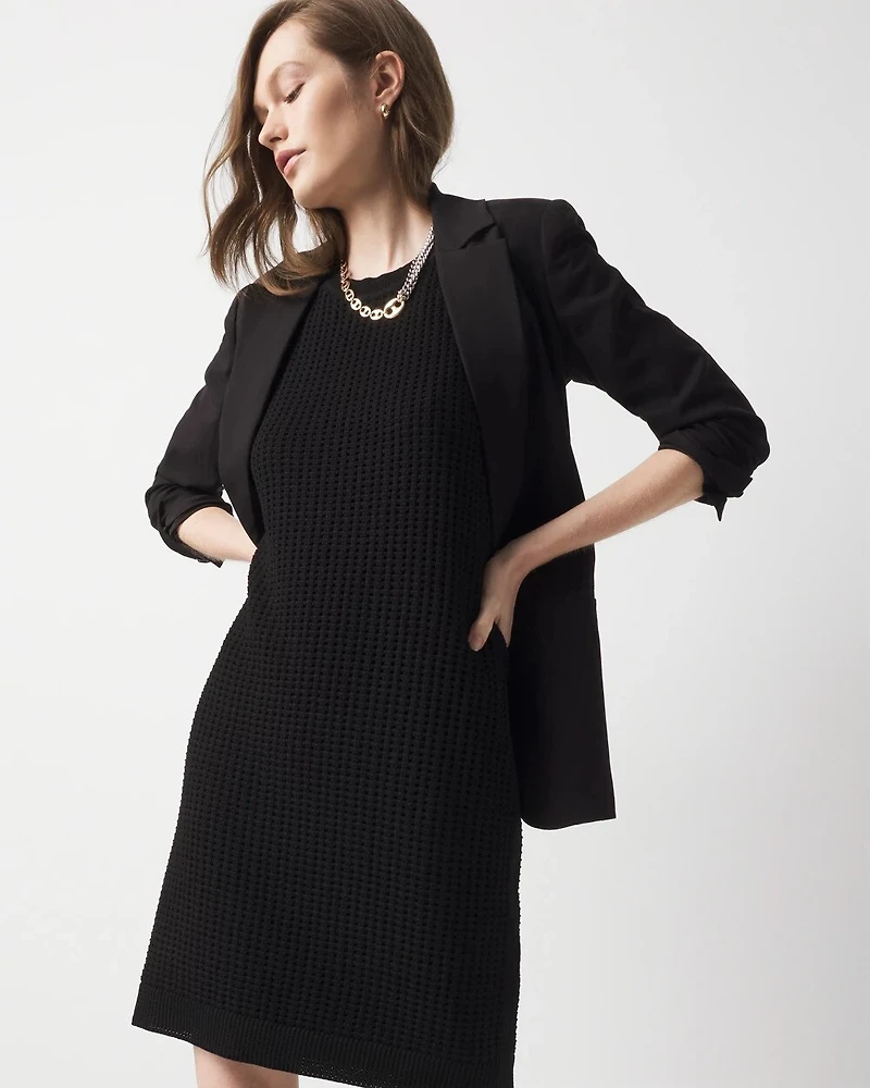 Sequin Crochet Mini Dress