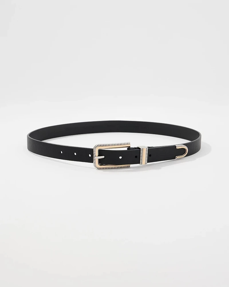 Etched Mixed Metal Pant Belt