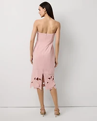 Cutwork Strapless Sheath Dress