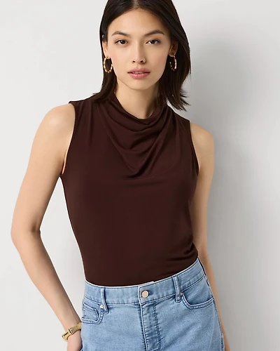 Cowl Neck Sleeveless Top