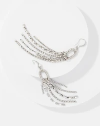 Rhinestone Fringe Drop Earrings