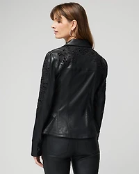 Petite Cutwork Coated Flirty Jacket