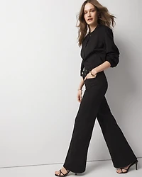 High-Rise Pret Double Pocket Wide-Leg Pant