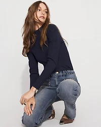 Essential Mock Neck Rib Sweater