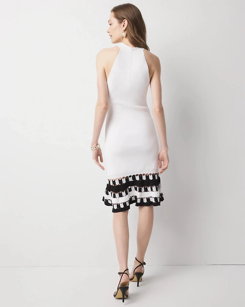 Keyhole Halter Sweater Dress