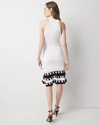 Keyhole Halter Sweater Dress