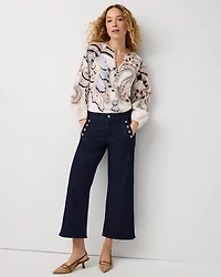 High Rise Wide Leg Cropped Mariner Jean