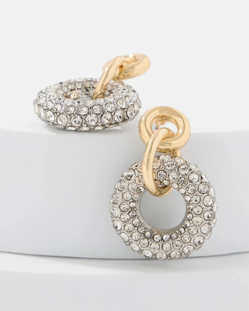 Pavé Rings Drop Earrings