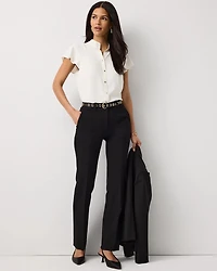 Flutter Sleeve Crepe Shell