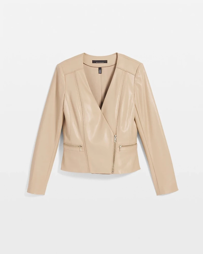 Faux Leather Moto Jacket