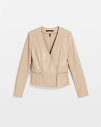 Faux Leather Moto Jacket