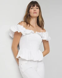 Off-The-Shoulder Drama Seamed Bustier