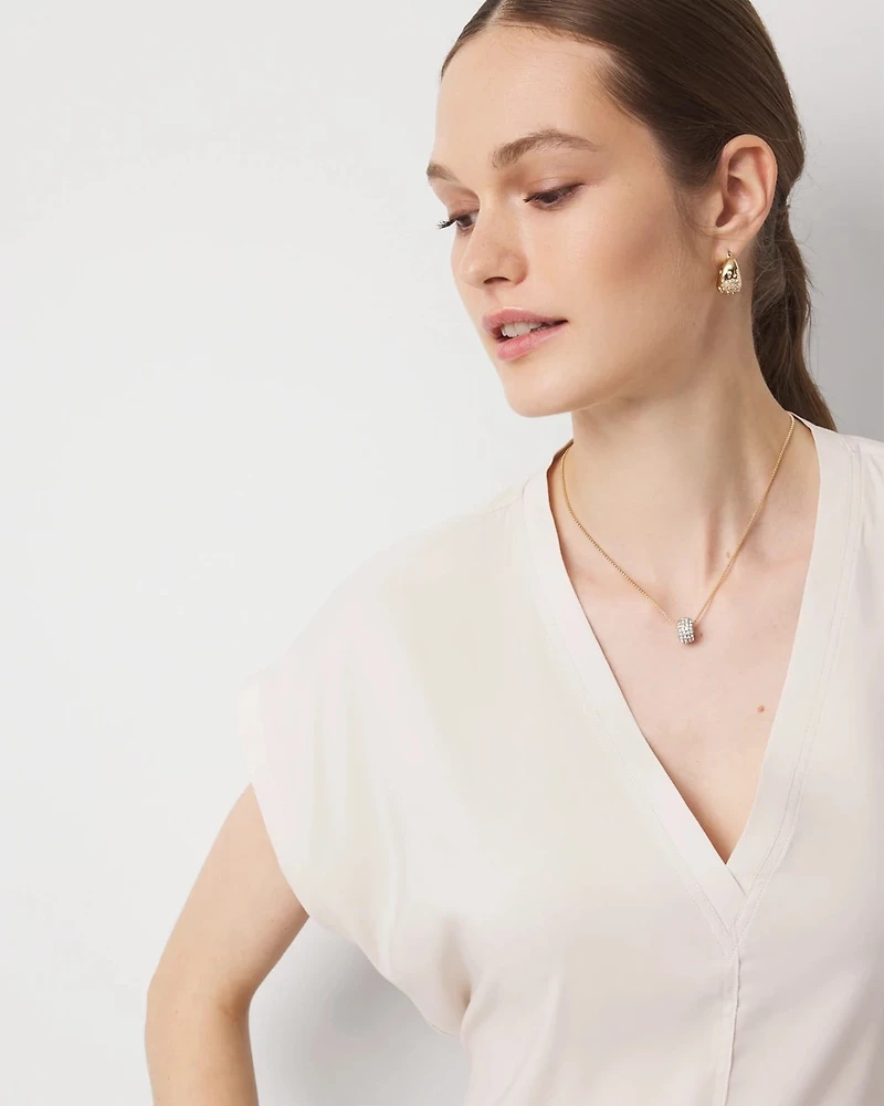 Tie Back Satin Top
