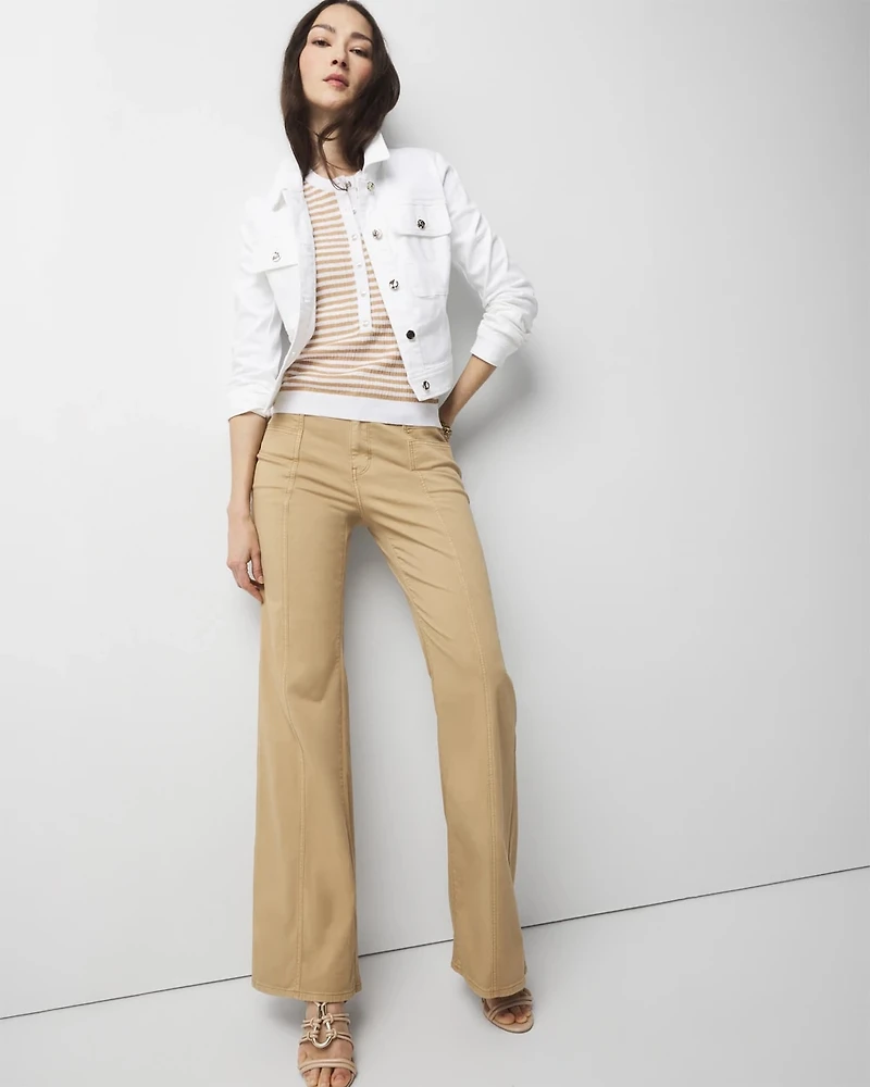 Elbow-Sleeve Henley Sweater